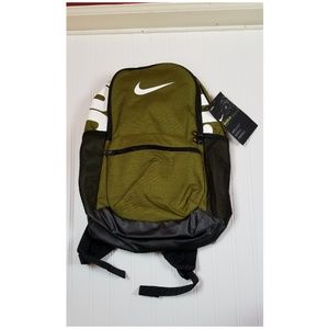 NIKE Brasilia Training Backpack Olive Green Black
